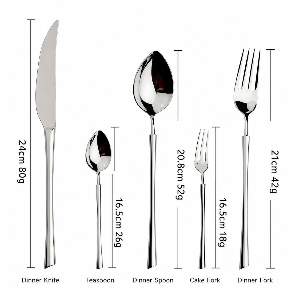 Ottoman Silver Luxury 18/10 Stainless Steel Cutlery Set - Venetto Design Venettodesign.com