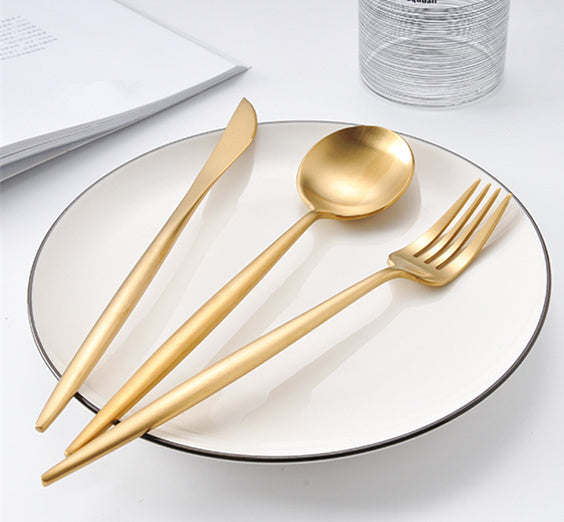 Arya Gold 18/10 Stainless Steel Cutlery Set - Venetto Design Venettodesign.com