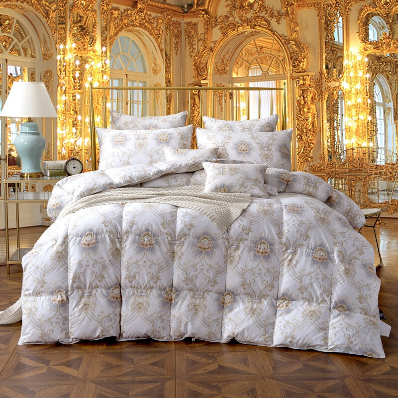 Rafia Ornate Printed Goose Down Cotton Comforter