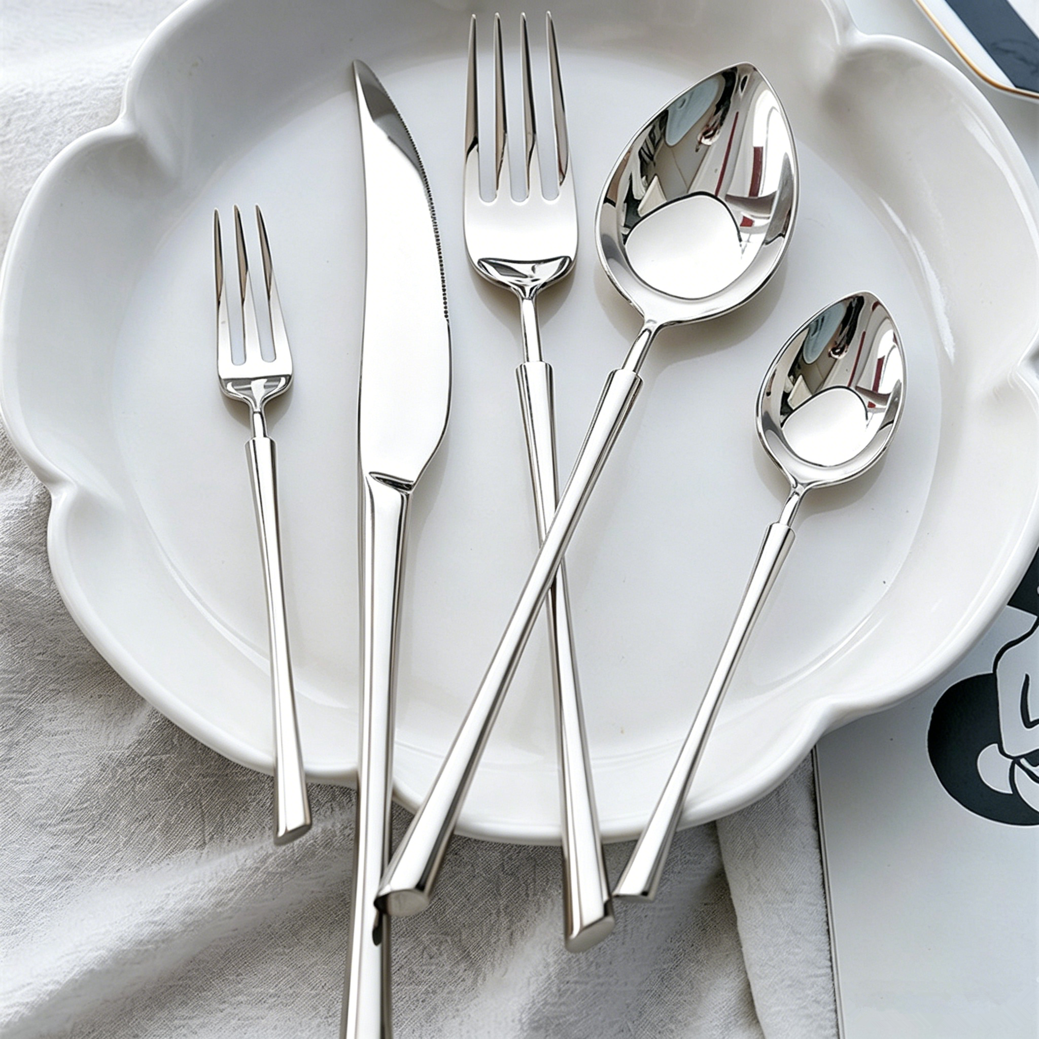 Ottoman Silver Luxury Stainless Steel Cutlery Set