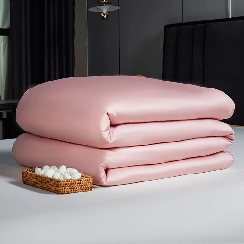 Seda Blush Pink Mulberry Silk Filling Comforter