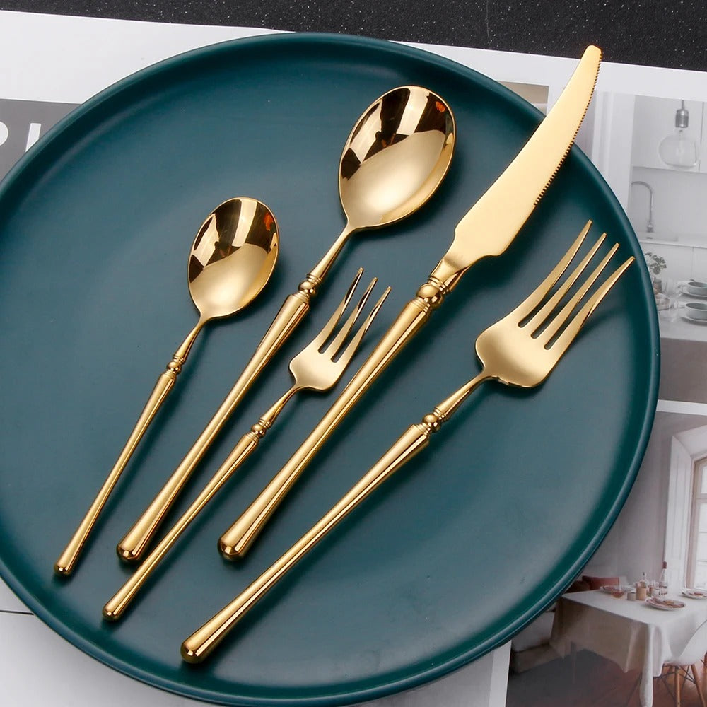 Rome Gold Cutlery Set