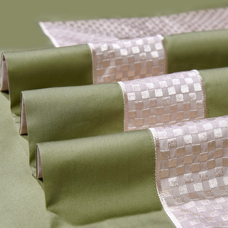 Sinatra Green Egyptian Cotton Bedding Set