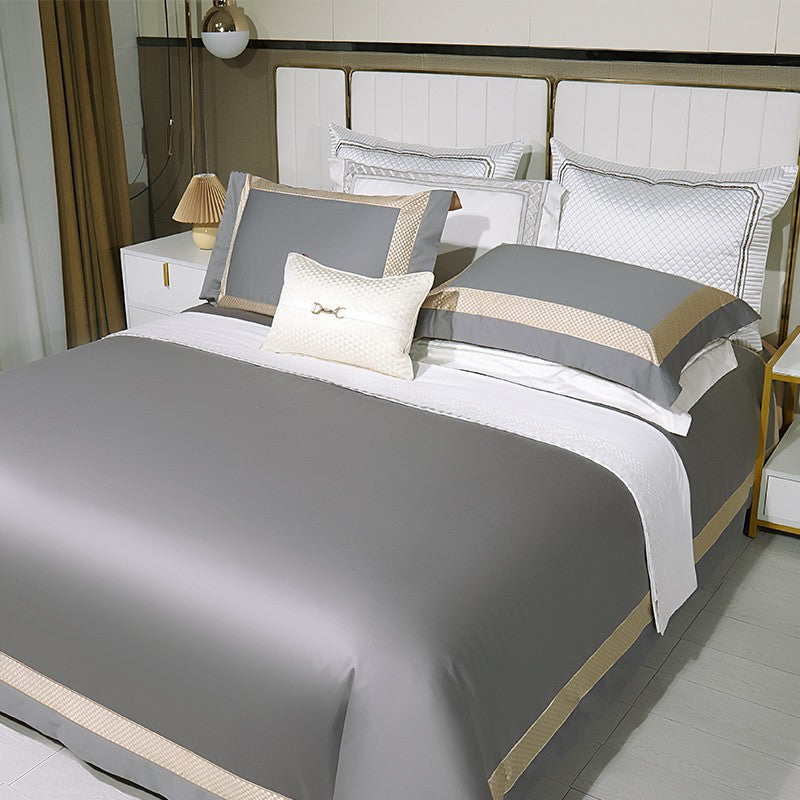 Sinatra Grey Egyptian Cotton Bedding Set