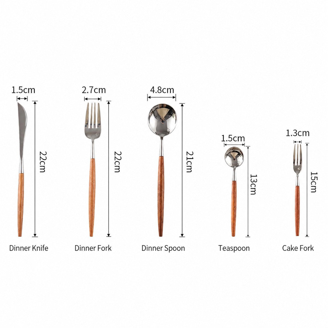 Dalbergia Luxury Stainless Steel Cutlery Set with Rosewood Handle - Venetto Design Venettodesign.com