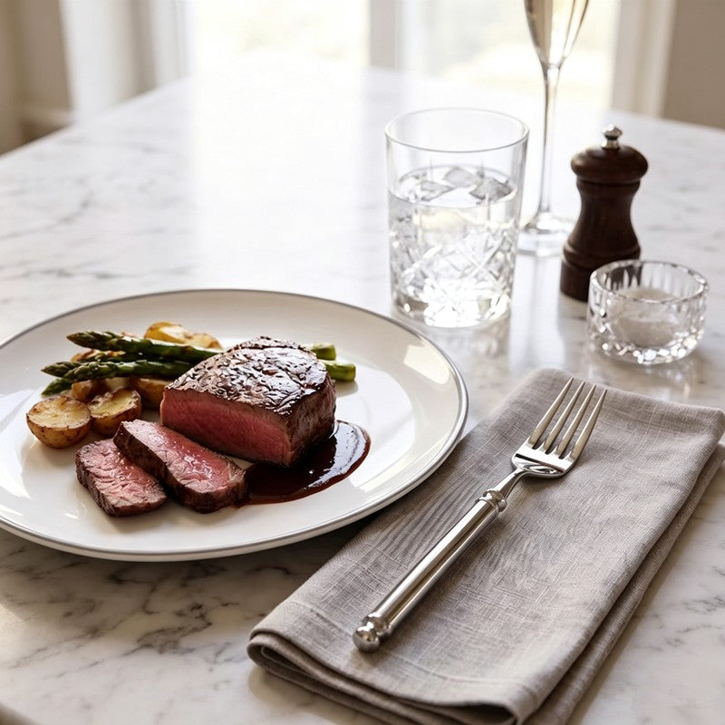 Helena Silver Luxury 18/10 Stainless Steel Cutlery Set with Ring Handle - Venetto Design Venettodesign.com