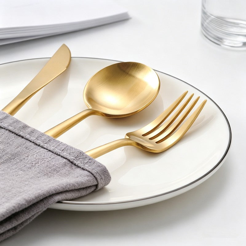 Arya Gold 18/10 Stainless Steel Cutlery Set - Venetto Design Venettodesign.com