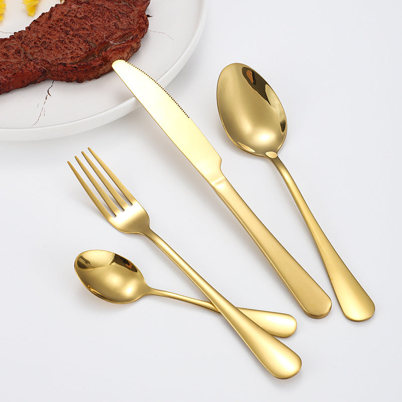 Abu Dhabi Gold Luxury 18/10 Stainless Steel Cutlery Set - Venetto Design Venettodesign.com