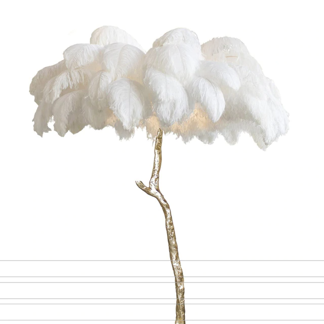 Palmera Luxury Feather Floor/Table Lamp Floor Lamp - Venetto Design Venettodesign.com