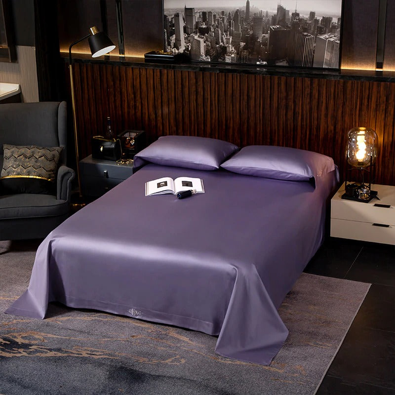 Lakibia Proudly Purple Silky Soft Egyptian Cotton Bedding Set Duvet Cover Set - Venetto Design Venettodesign.com