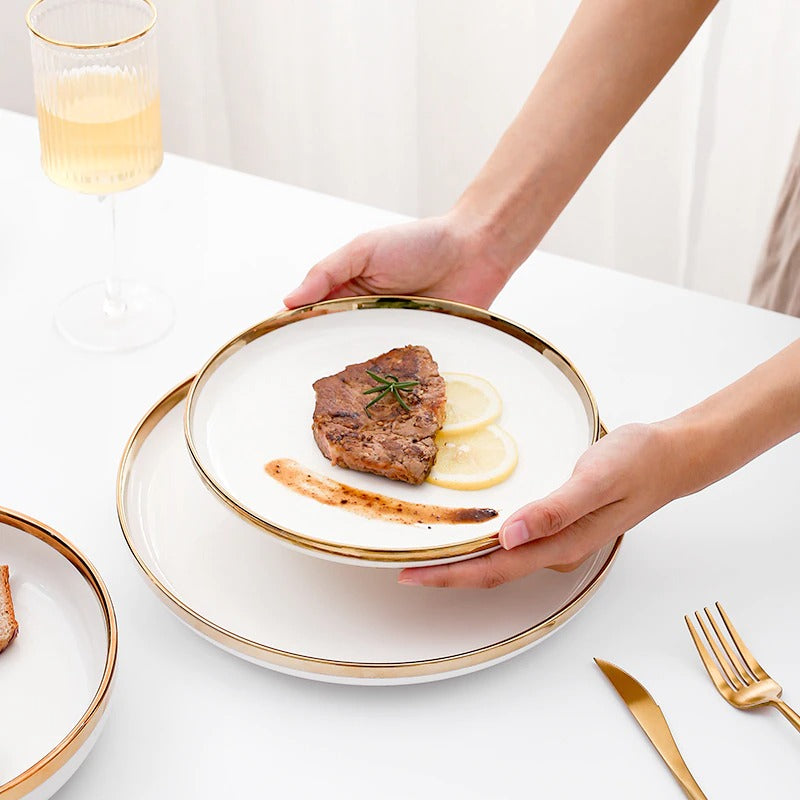Legacy White Luxury Dinnerware Set Plate - Venetto Design Venettodesign.com