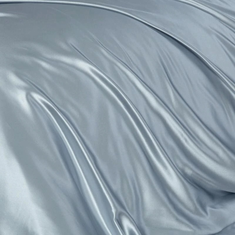 Eloise Bali Blue Luxury Pure Mulberry Silk Bedding Set Duvet Cover Set - Venetto Design Venettodesign.com