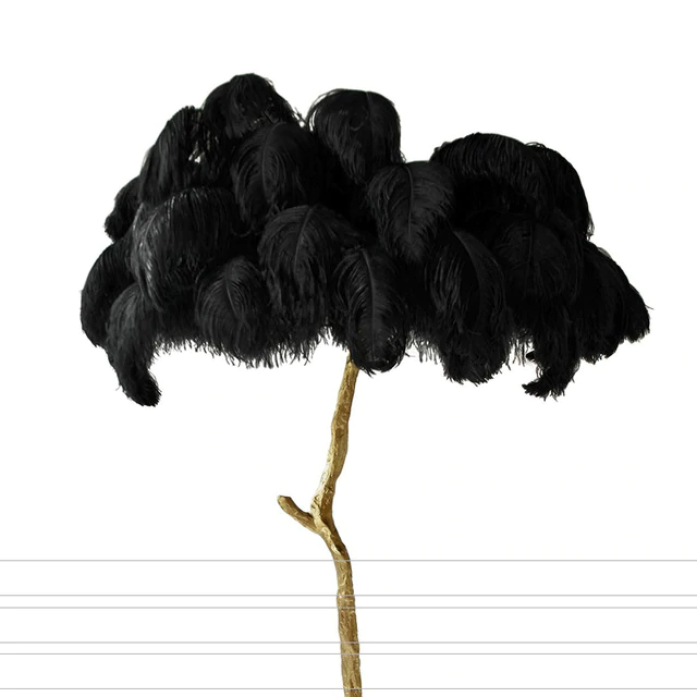 Palmera Luxury Feather Floor/Table Lamp Floor Lamp - Venetto Design Black / Table Lamp Venettodesign.com