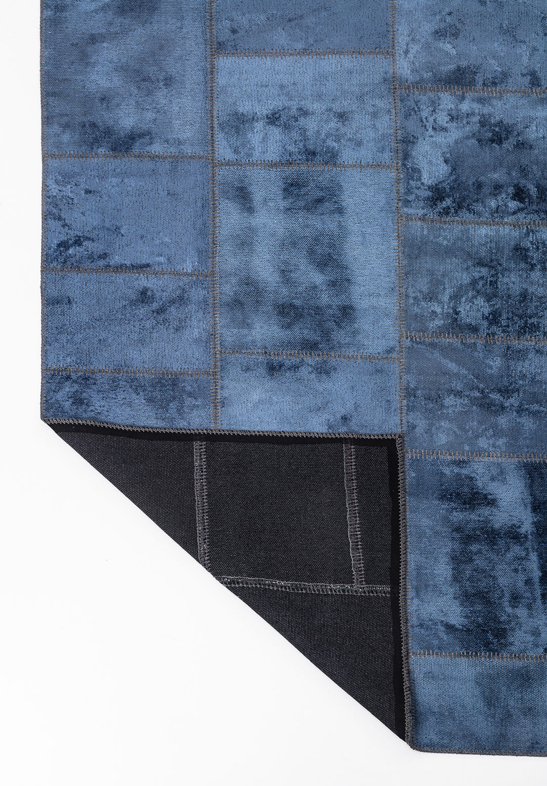 Patch Navy Blue Rug Rugs - Venetto Design Venettodesign.com