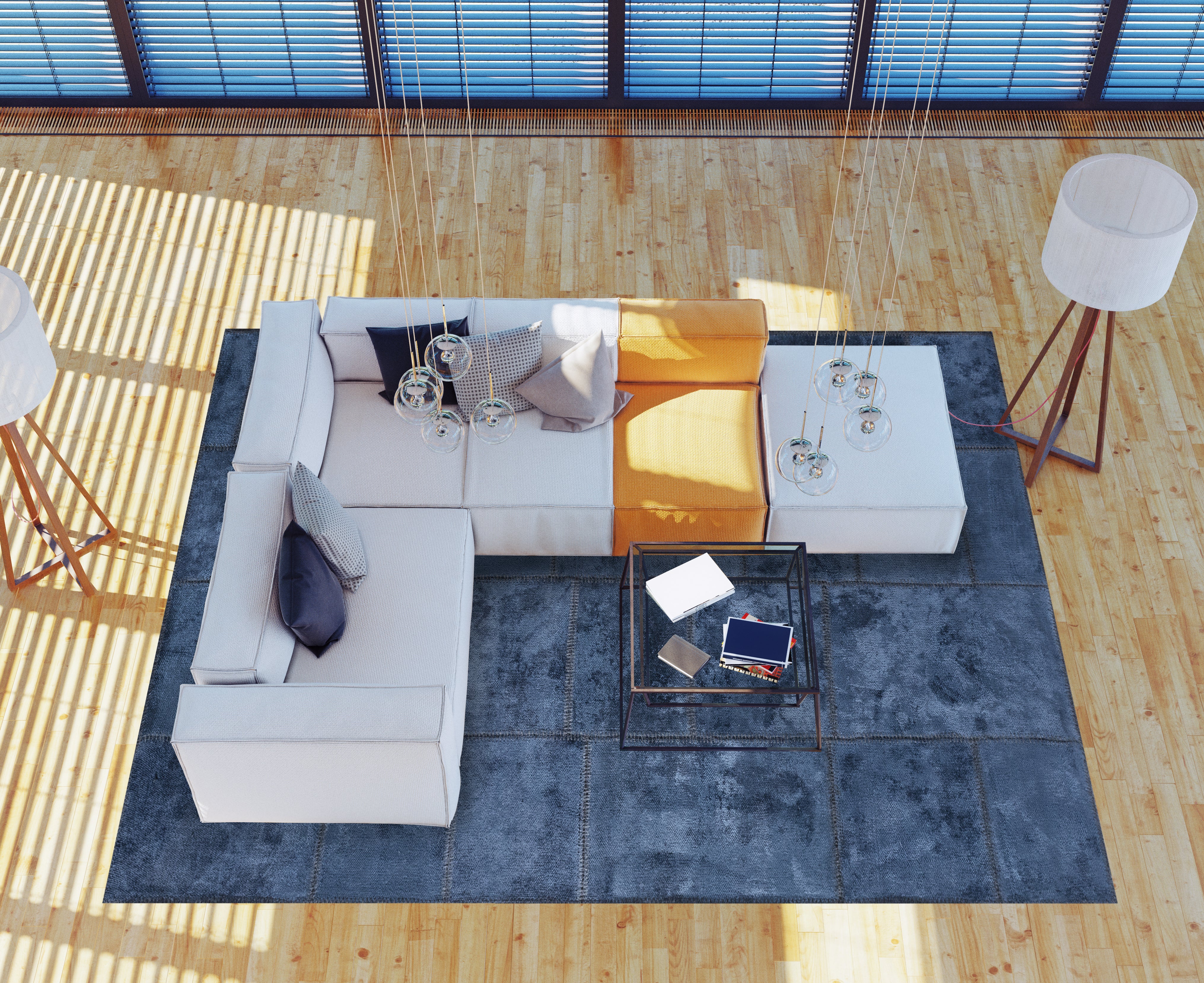 Patch Navy Blue Rug Rugs - Venetto Design Venettodesign.com