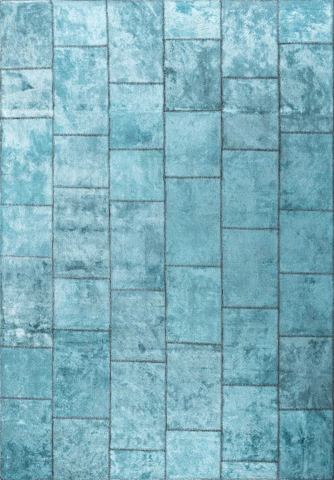 Patch Turquoise Rug Rugs - Venetto Design Venettodesign.com