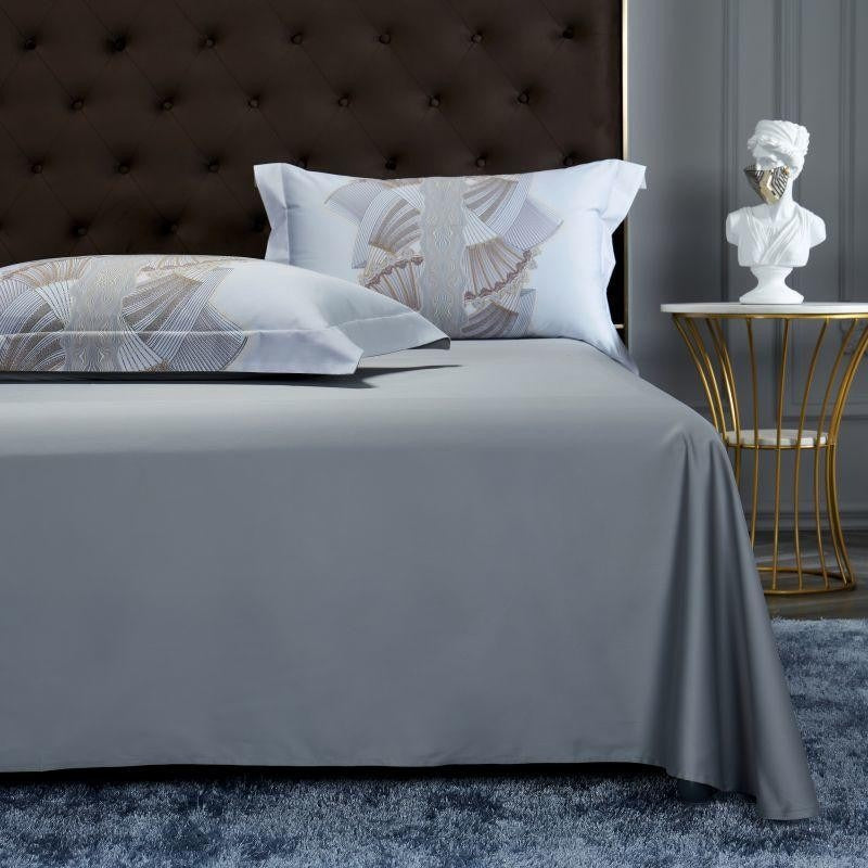 Camille Eclectic Linear Printed Silky Egyptian Cotton Duvet Cover Set Duvet Cover Set - Venetto Design Venettodesign.com