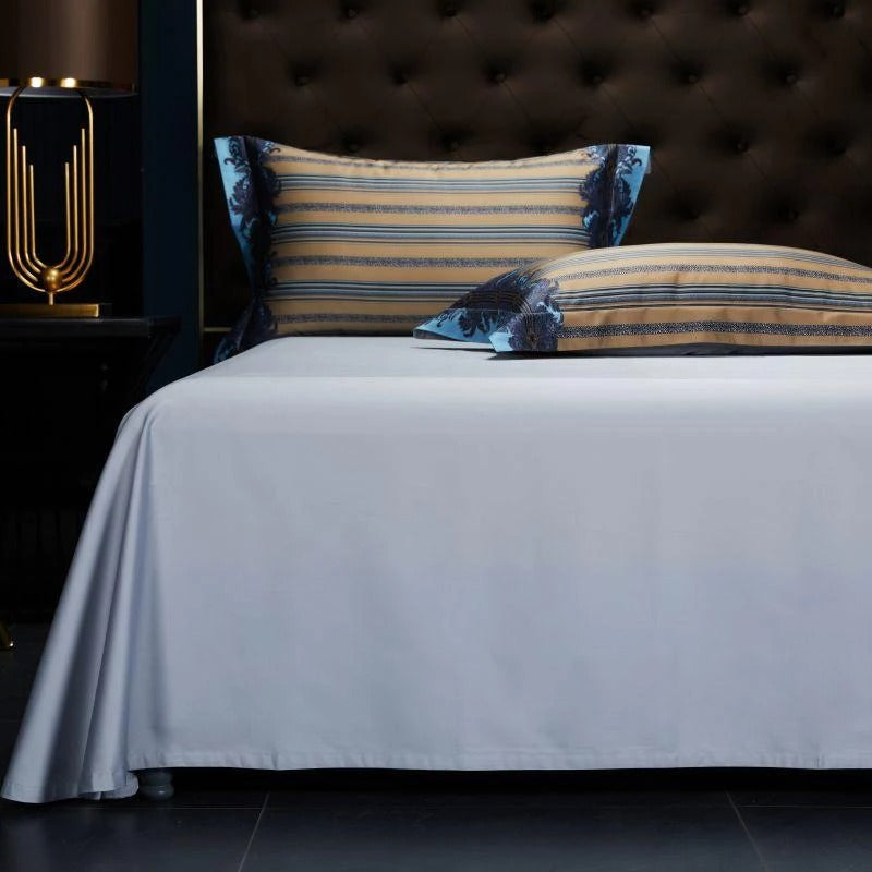 Carol Damask And Striped Printed Cotton Silky Egyptian Cotton Duvet Cover Set Duvet Cover Set - Venetto Design Venettodesign.com