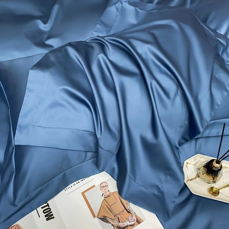 Neo Royal Blue Cotton Duvet Cover Set Duvet Cover Set - Venetto Design Venettodesign.com