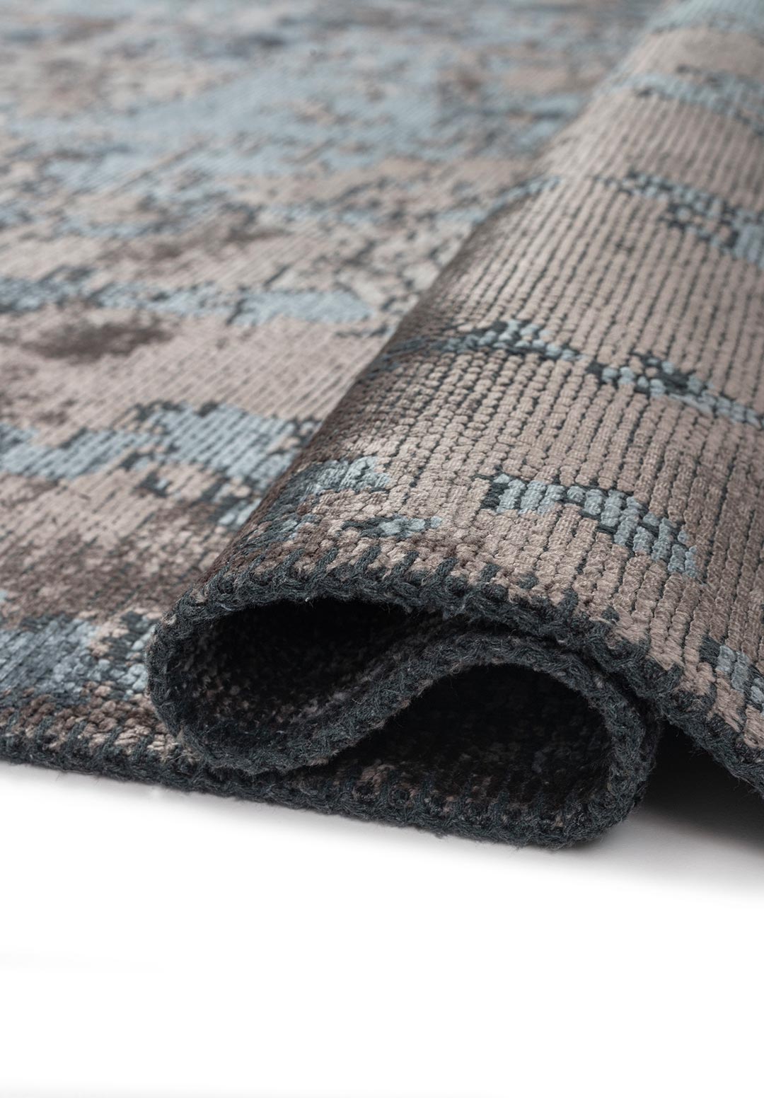 Toledo Dark Grey - Blue Rug