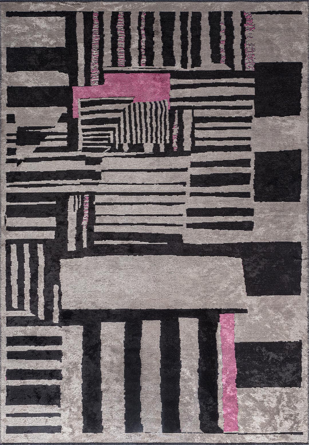 Oxford Black - Grey Rug