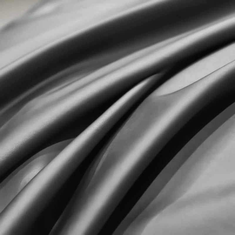 Neo Deep Grey Silky Cotton Duvet Cover Set Duvet Cover Set - Venetto Design Venettodesign.com
