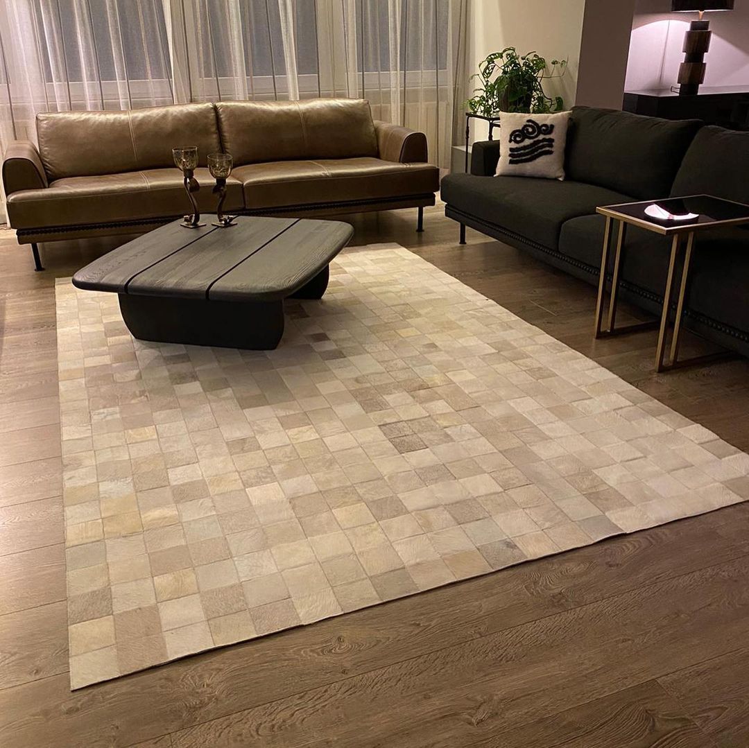 Adora Handcrafted Flatweave Natural Leather Rug Rugs - Venetto Design 100 x 200 cm Venettodesign.com