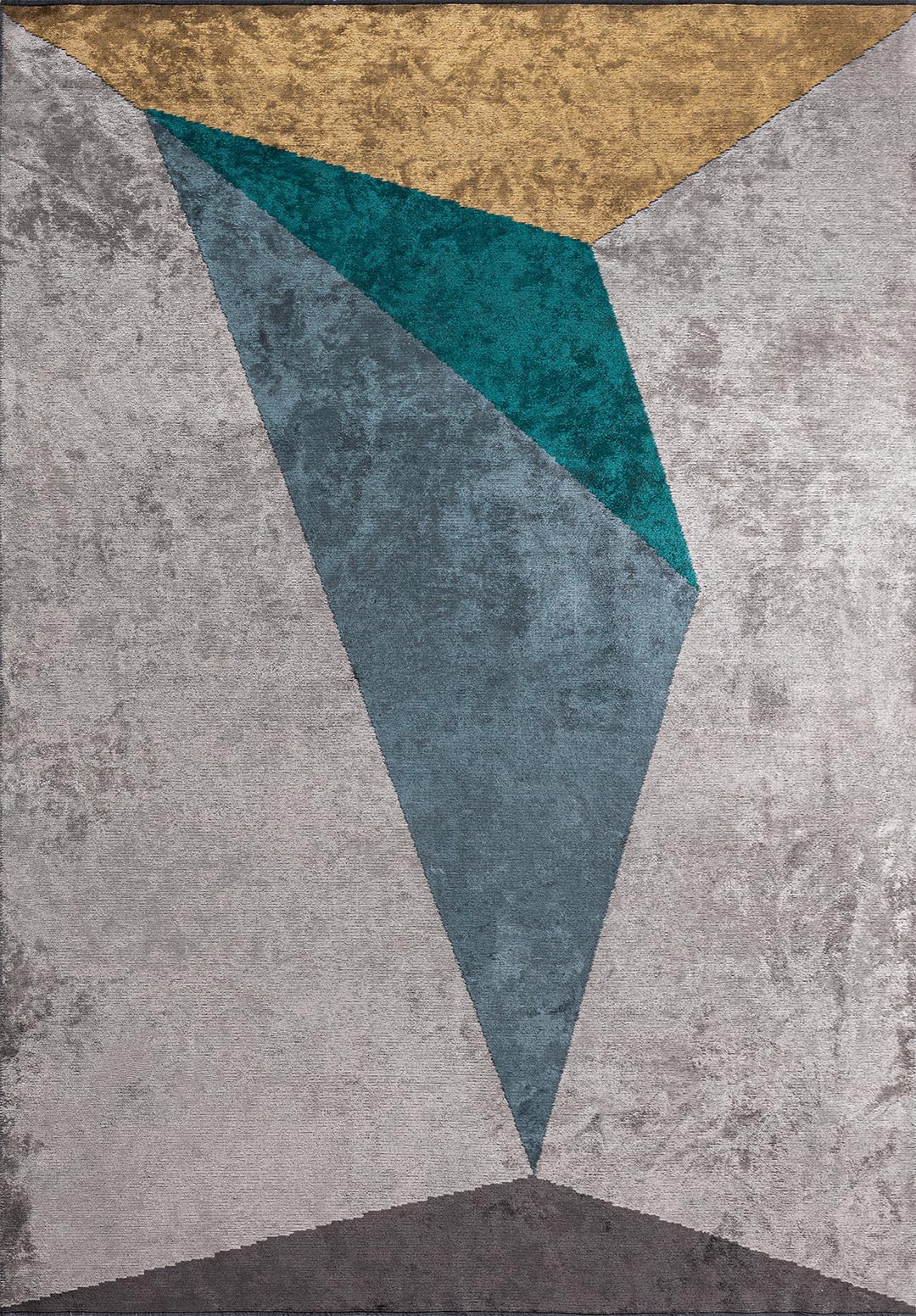 London Light Grey - Petrol Rug