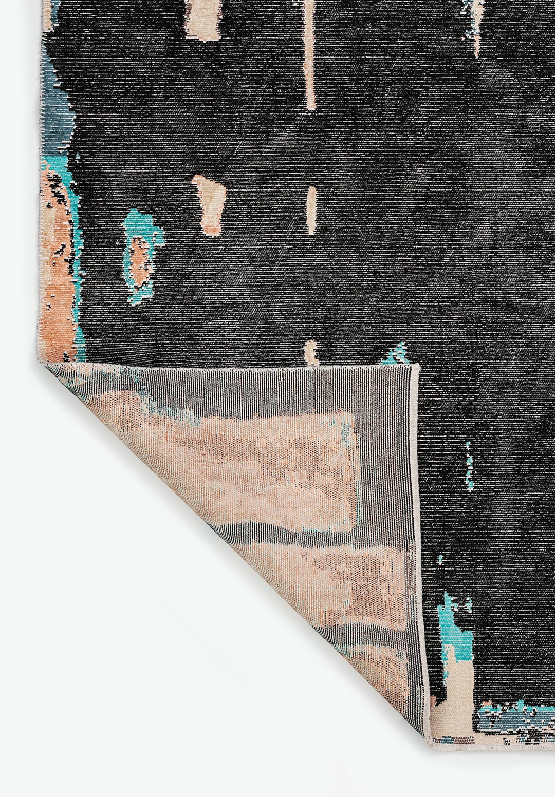 Capri Black - Petrol Rug