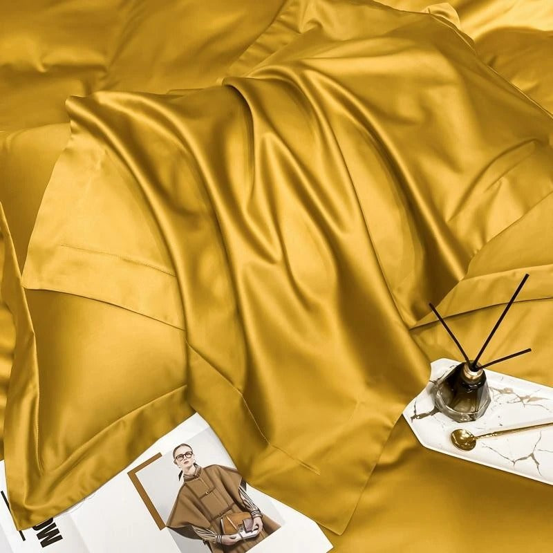 Neo Gold Silky Cotton Duvet Cover Set Duvet Cover Set - Venetto Design Venettodesign.com