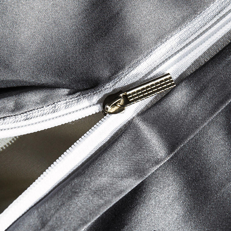 Lezkira Vibrant Grey Luxury Egyptian Cotton Embroidery Duvet Cover Set Duvet Cover Set - Venetto Design Venettodesign.com