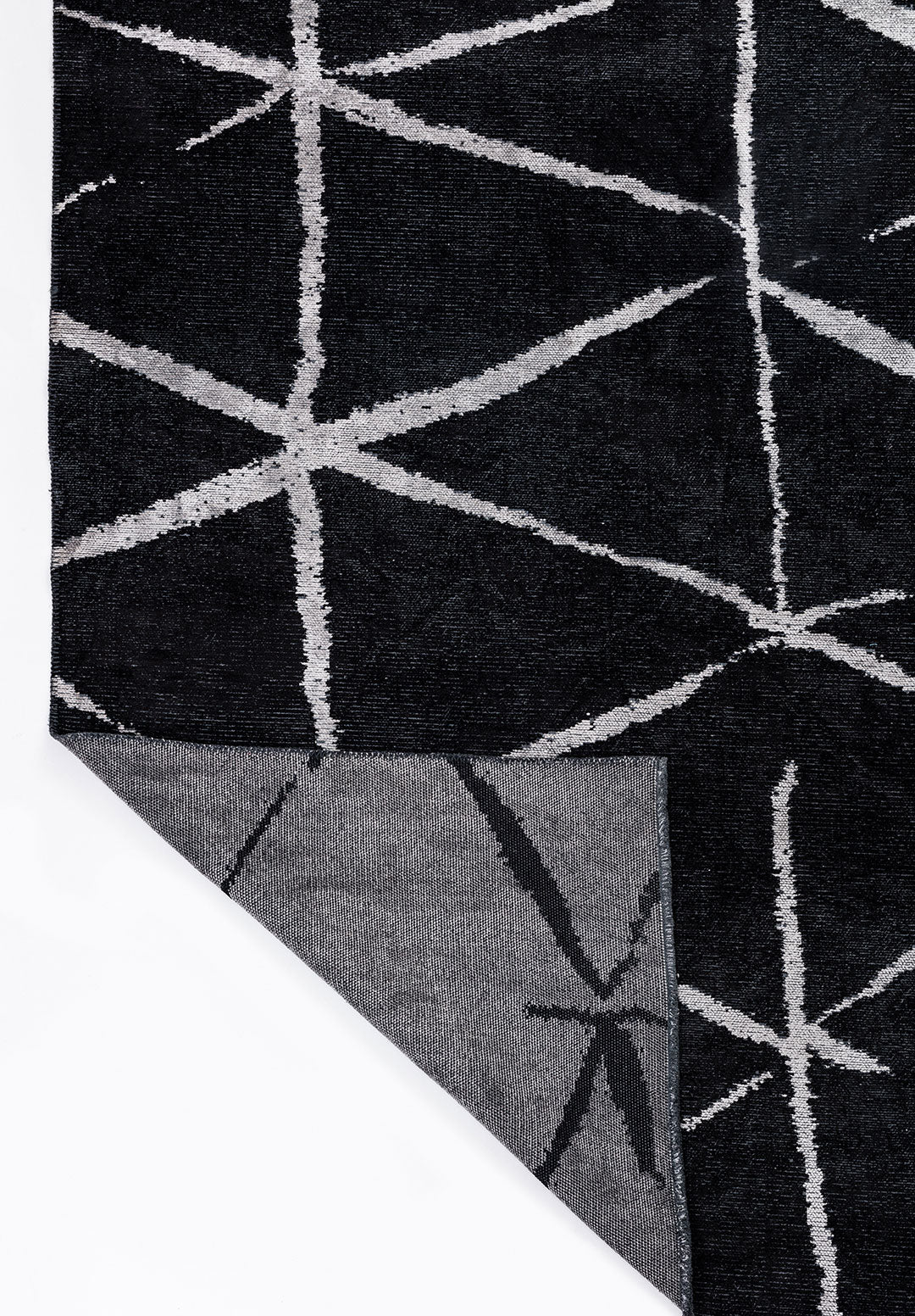 Palermo Light Grey - Black Rug Rugs - Venetto Design Venettodesign.com