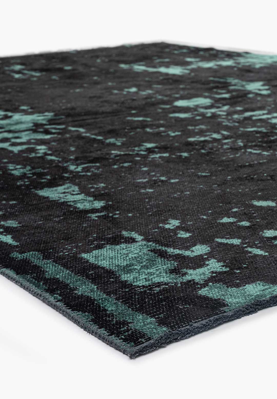 Verona Dark Green - Black Rug Rugs - Venetto Design Venettodesign.com
