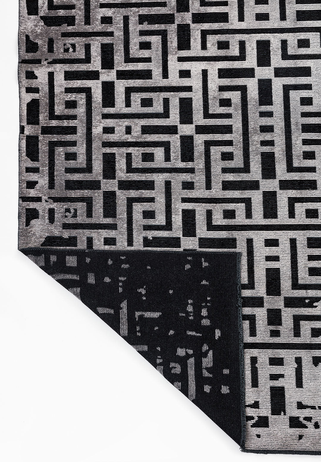 Rome Black - Light Grey Rug Rugs - Venetto Design Venettodesign.com