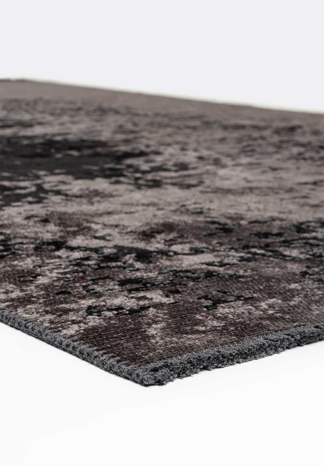 Milan Dark Grey - Black Rug Rugs - Venetto Design Venettodesign.com