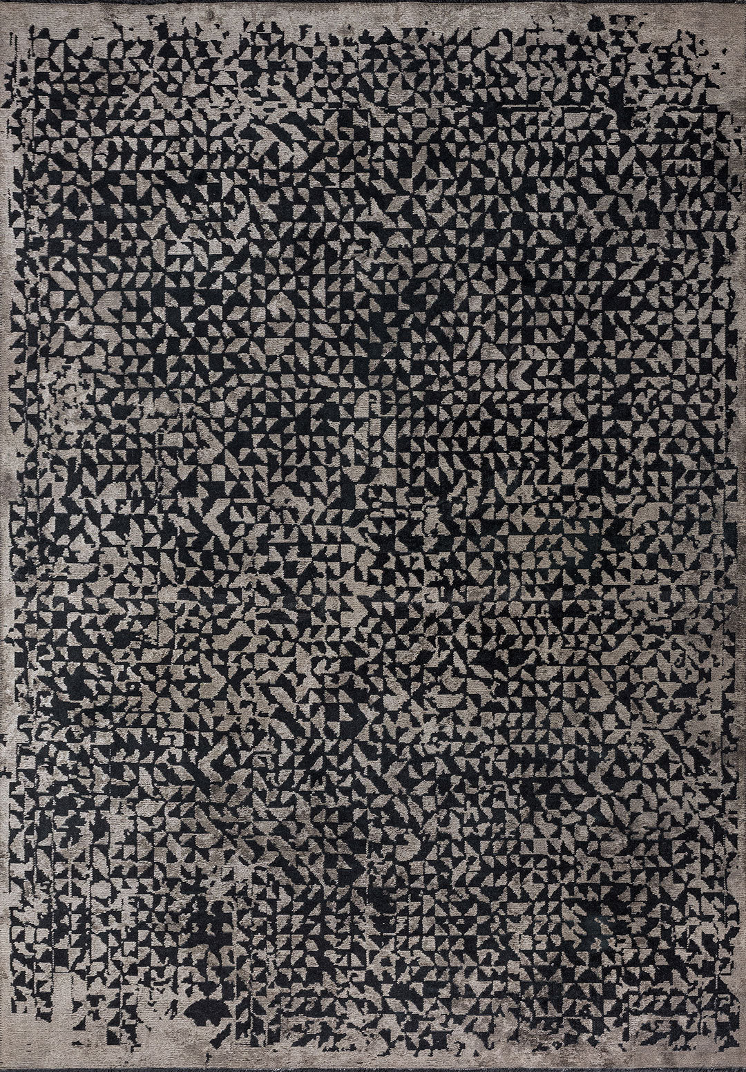 Bologna Matte Black - Beige Rug Rugs - Venetto Design Venettodesign.com