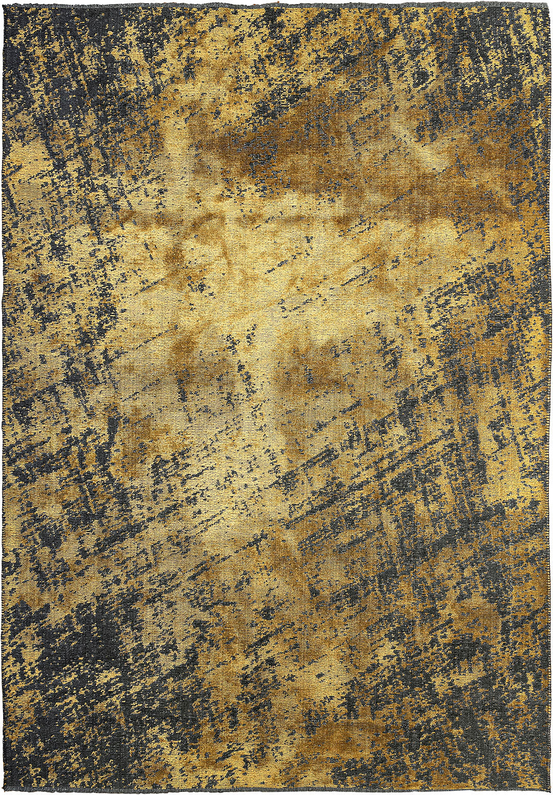 Nostalgia Matte Black - Gold Rug Rugs - Venetto Design Venettodesign.com