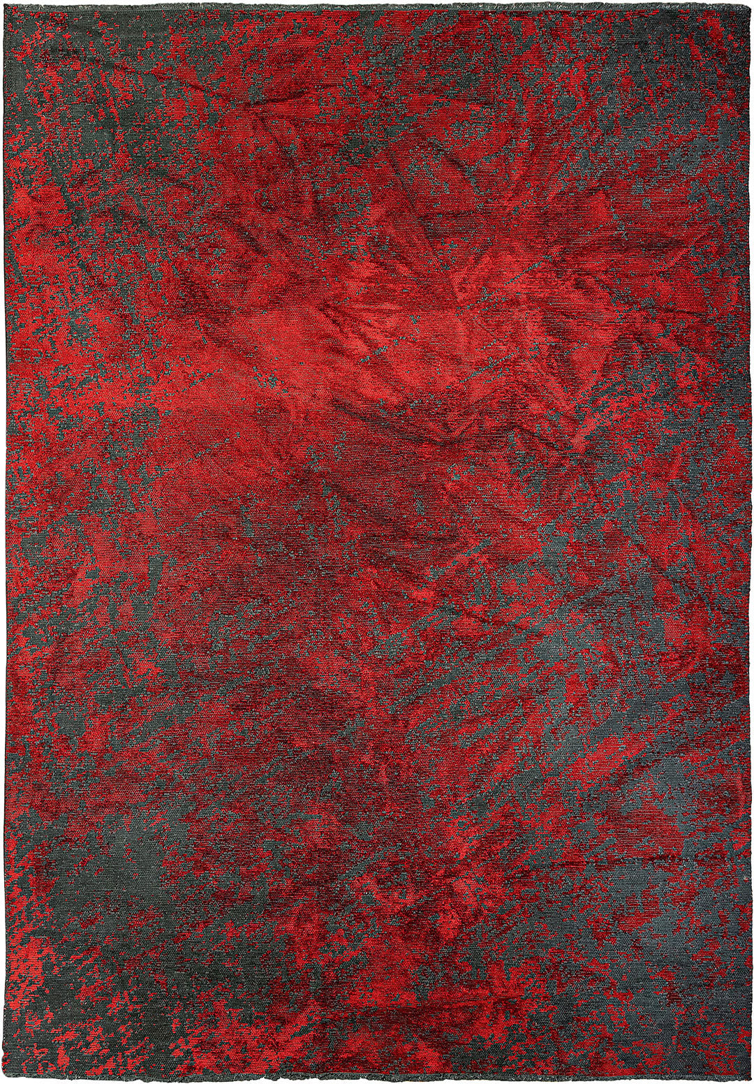 Nostalgia Matte Black - Red Rug Rugs - Venetto Design Venettodesign.com