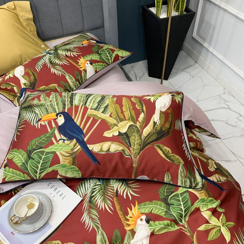 Kayla Botanical Egyptian Cotton Duvet Cover Set Duvet Cover Set - Venetto Design Venettodesign.com