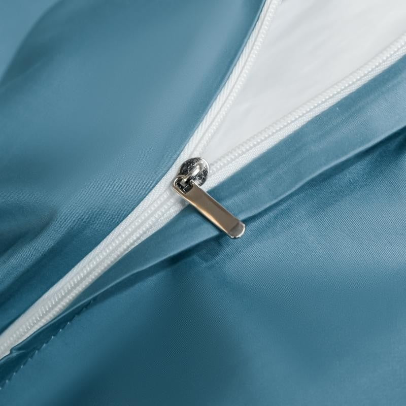 Neo Sky Blue Silky Cotton Duvet Cover Set Duvet Cover Set - Venetto Design Venettodesign.com