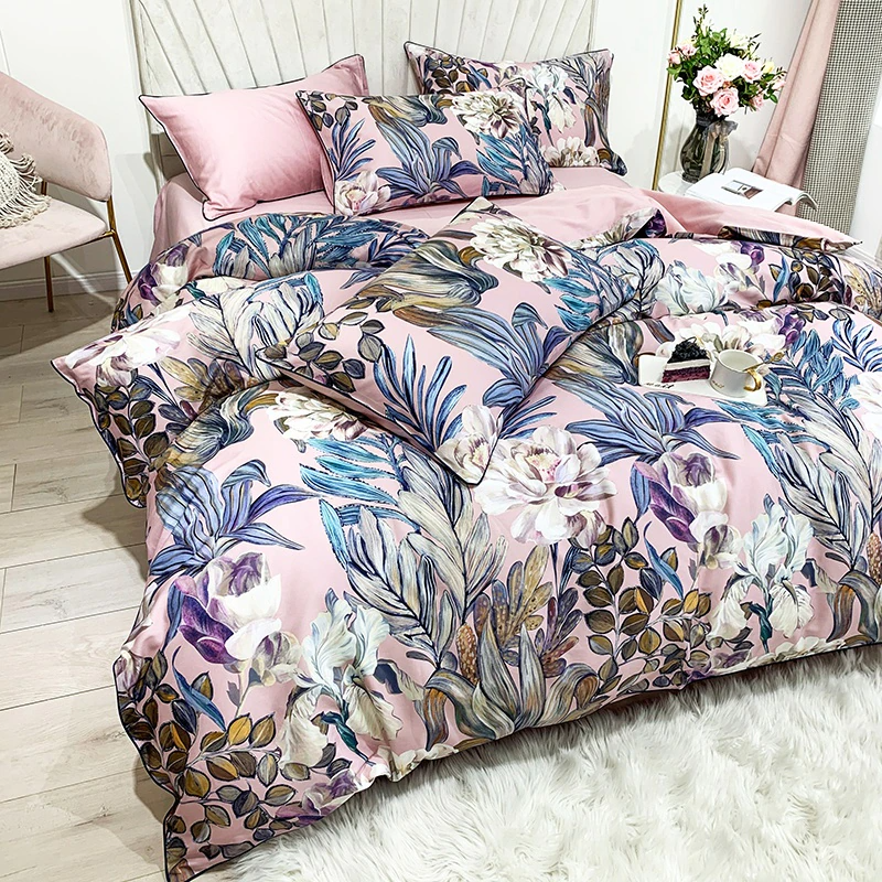 Mila Botanical Egyptian Cotton Duvet Cover Set Duvet Cover Set - Venetto Design Venettodesign.com