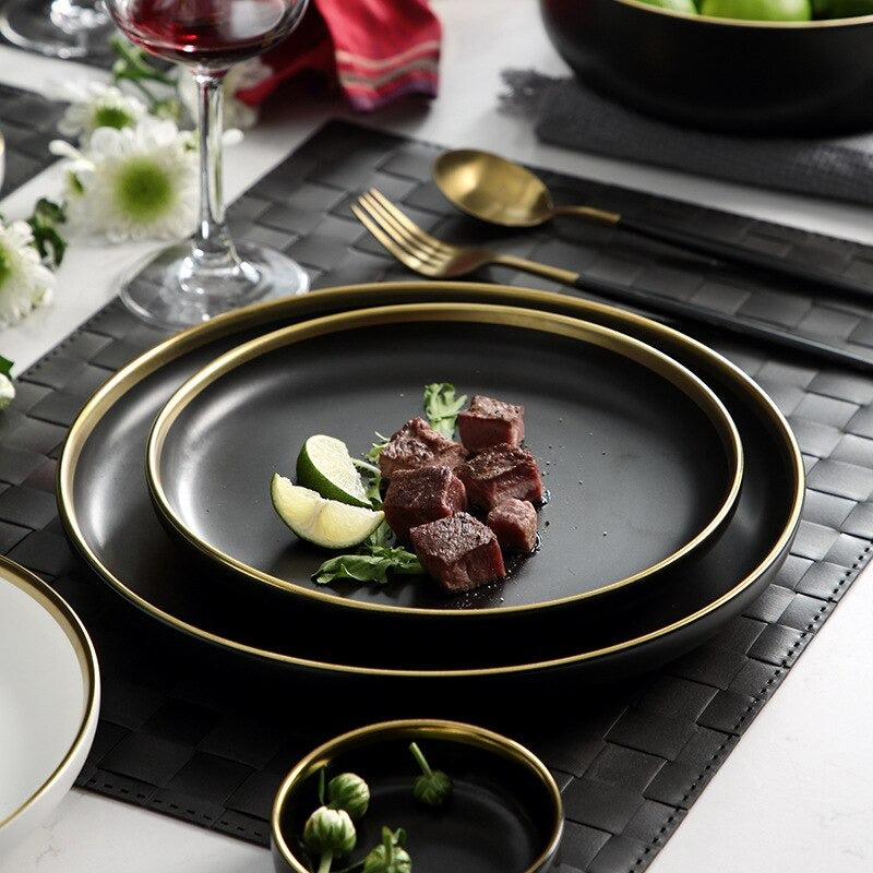 Legacy Black Luxury Dinnerware Set Plate - Venetto Design Venettodesign.com