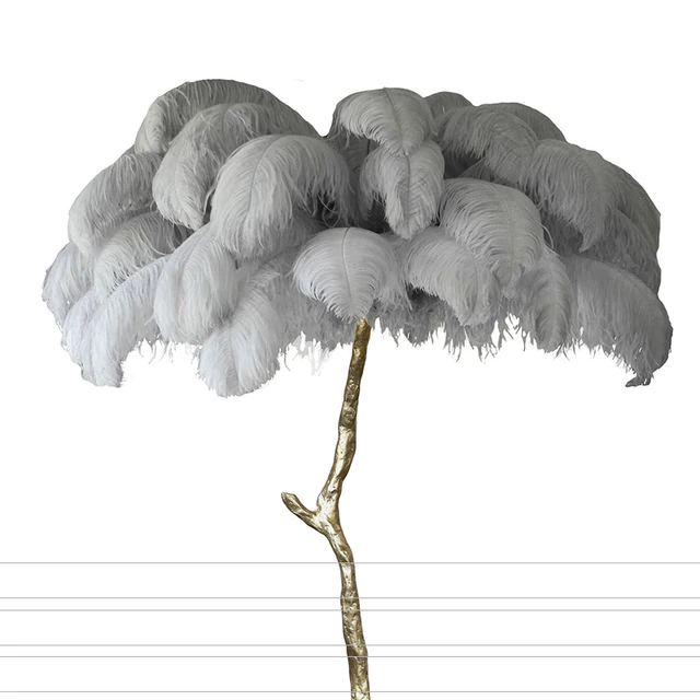 Palmera Luxury Feather Floor/Table Lamp Floor Lamp - Venetto Design Venettodesign.com