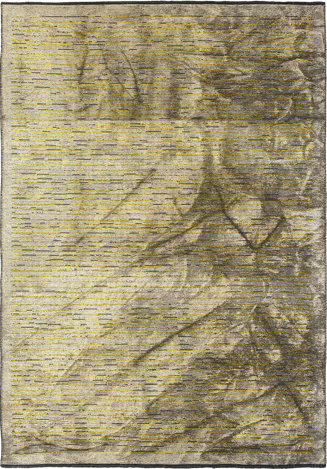 Stripe Yellow - Beige Rug Rugs - Venetto Design Venettodesign.com
