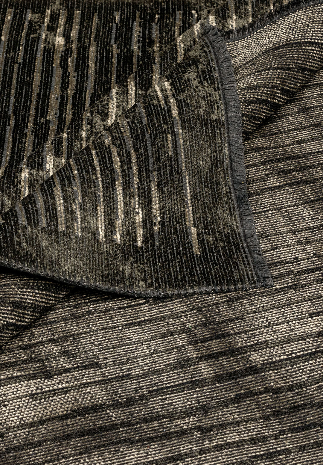 Stripe Beige - Anthracite Rug Rugs - Venetto Design Venettodesign.com