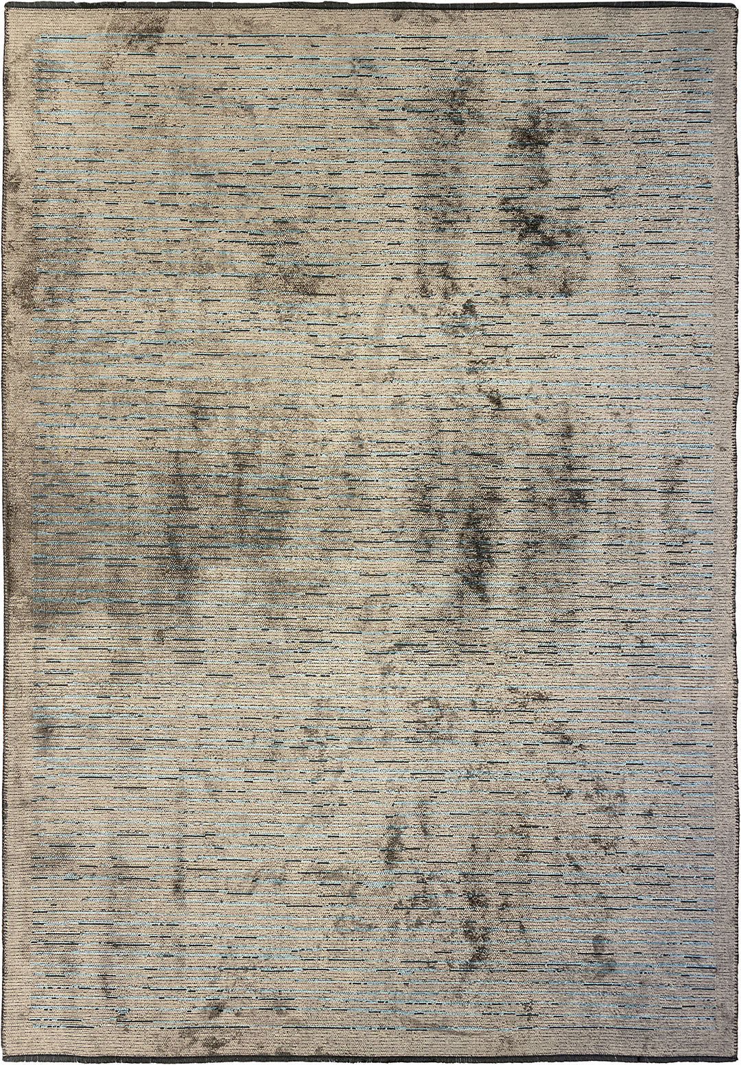 Stripe Blue - Beige - Dark Grey Rug Rugs - Venetto Design Venettodesign.com