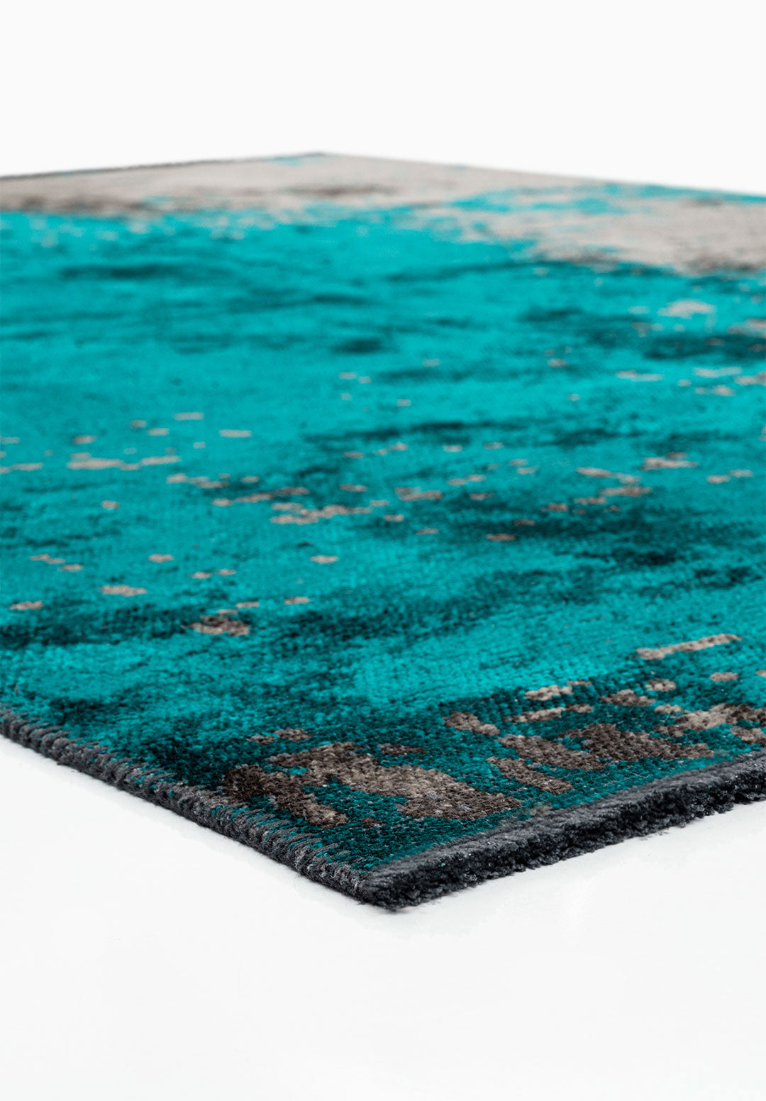 Paint Dark Turquoise - Anthracite Rug Rugs - Venetto Design Venettodesign.com