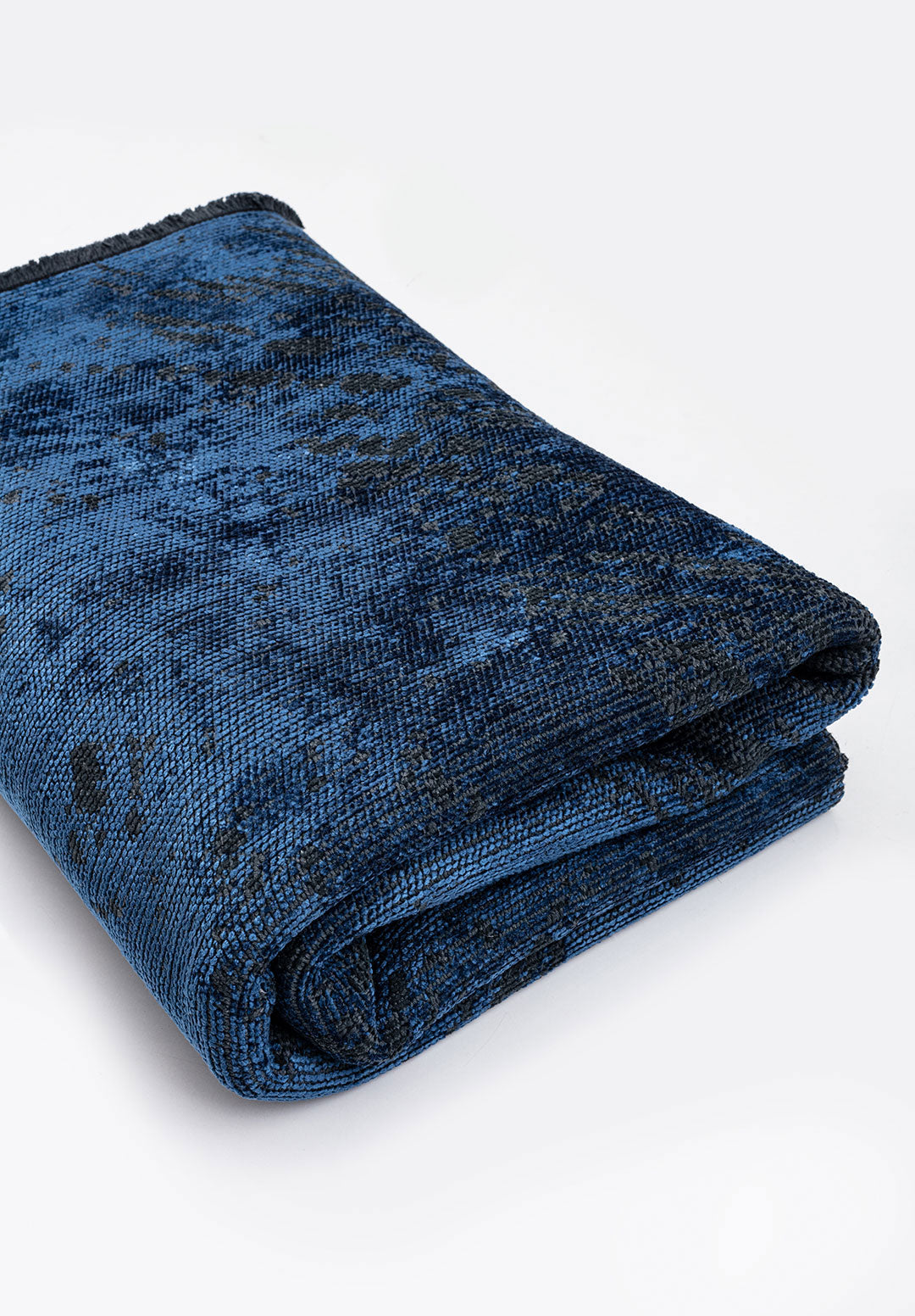 Rustic Navy Blue - Matte Black Rug Rugs - Venetto Design Venettodesign.com