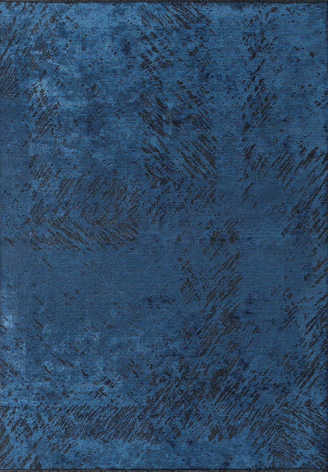 Rustic Navy Blue - Matte Black Rug Rugs - Venetto Design Venettodesign.com