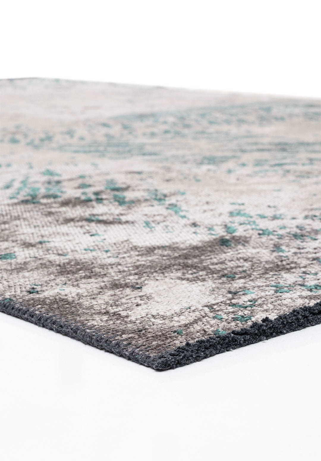 Rustic Grey - Dark Green Rug Rugs - Venetto Design Venettodesign.com